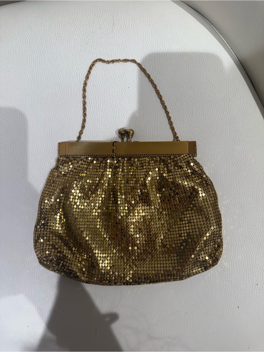 Vintage Whiting & Davis Gold Mesh Evening Bag